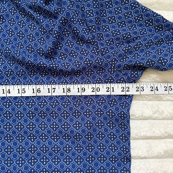 4/25$ LAUNDRY By Shelli Segal Blouse Patterned Workwear Size Large - Picture 5 of 7